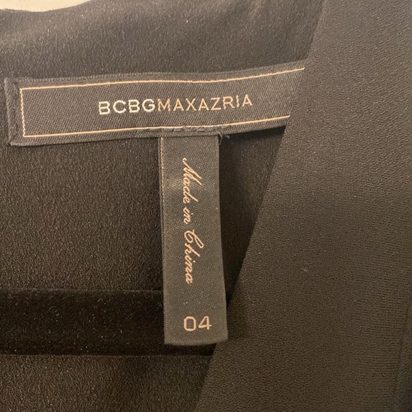 BCBG black ruffle mini dress - Picture 3 of 4